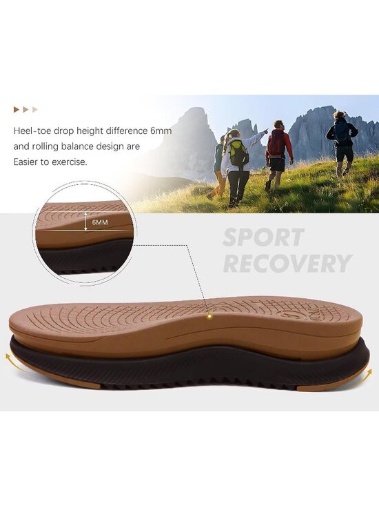 Men\'s Khaki Arch Support Mesh Athletic Thick Rubber Soles Hiking Sandal Shoes